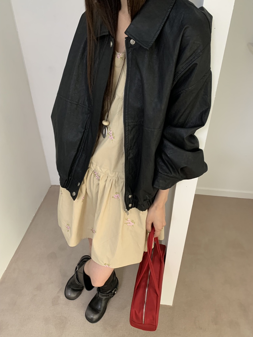 RIVER RAIN韓國代購女士新款真品熱賣時尚休閑人氣夾克皮革RIVER RAIN夾克