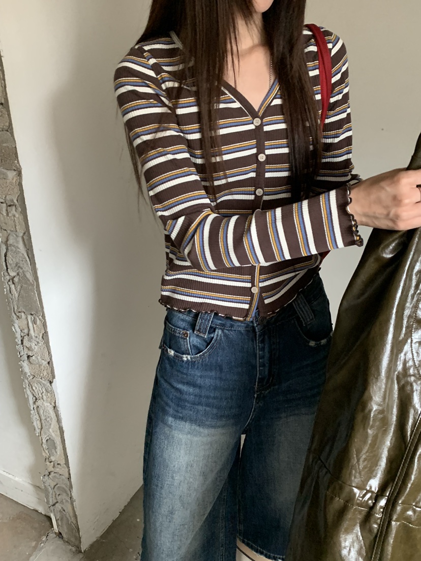 RIVER RAIN東大門直郵女裝新款熱賣時尚推薦開衫開衫羅紋RIVER RAIN開衫