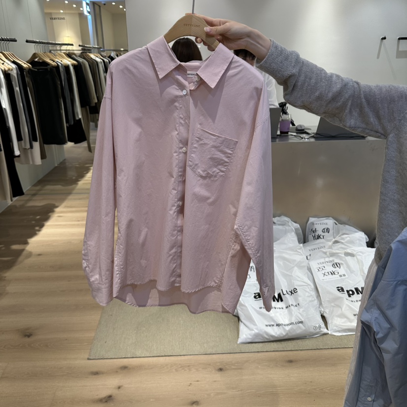 VERVEINE韓國直郵女士新品熱賣時尚推薦休閑襯衫蕾絲衫棉VERVEINE襯衫/蕾絲衫圖色3
