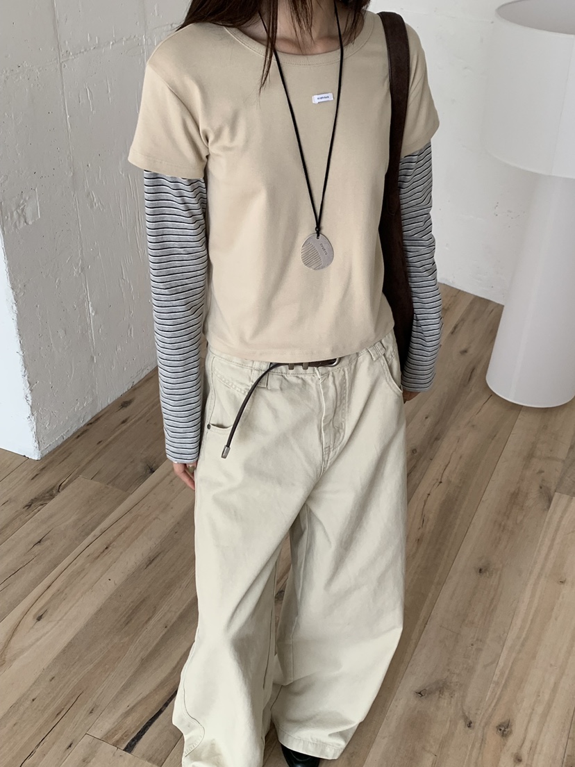 RIVER RAIN韓國代購女裝新款熱賣真品時尚推薦人氣長袖T恤RIVER RAIN長袖T恤