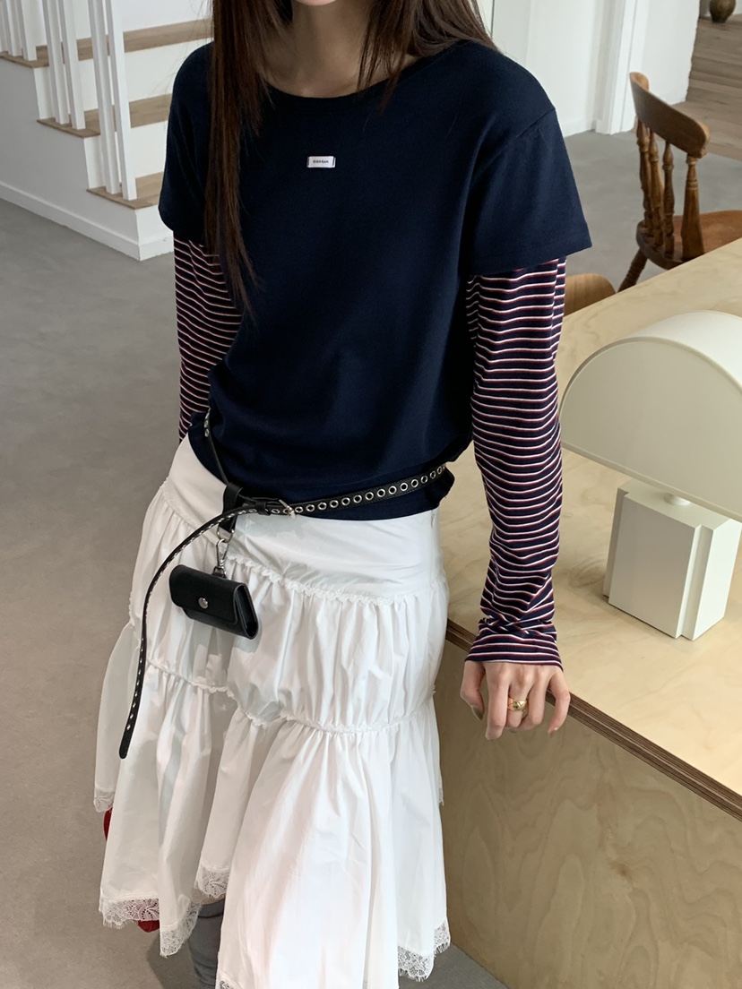 RIVER RAIN韓國代購女裝新款熱賣真品時尚推薦人氣長袖T恤RIVER RAIN長袖T恤