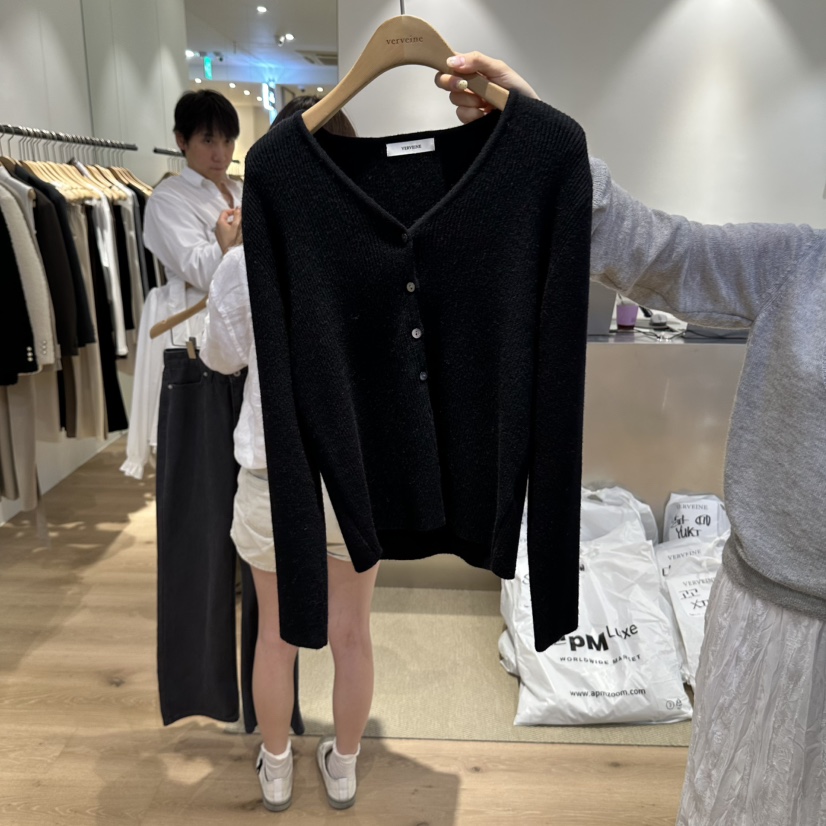 VERVEINE韓國代購女士新品時尚人氣休閑推薦熱賣針織衫V領VERVEINE針織衫圖色3