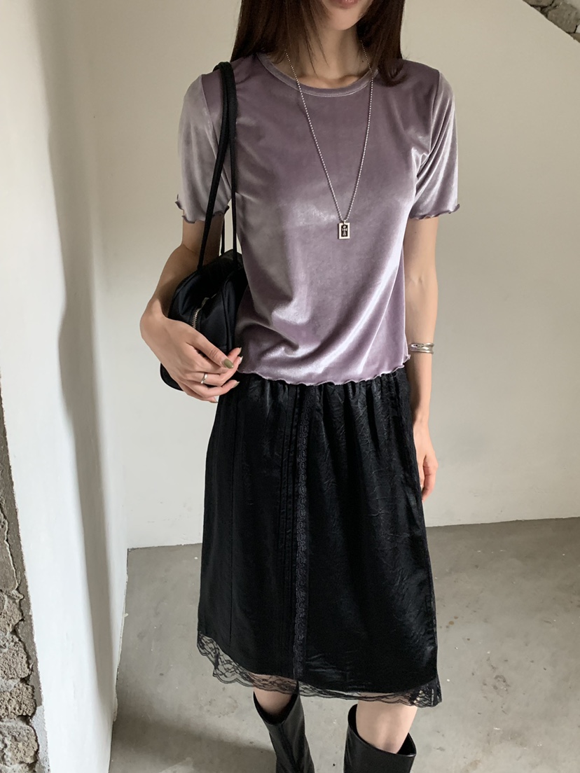 RIVER RAIN韓國代購女裝新款推薦熱賣真品時尚T恤天鵝絨RIVER RAINT恤