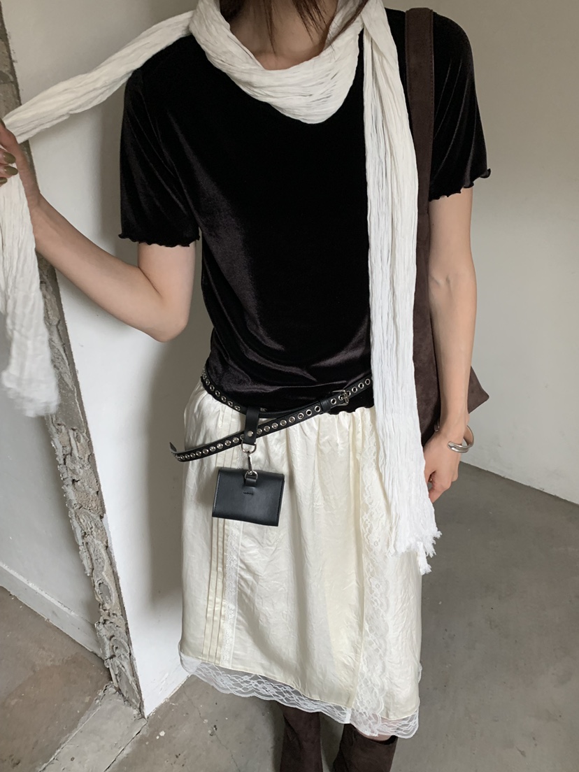 RIVER RAIN韓國代購女裝新款推薦熱賣真品時尚T恤天鵝絨RIVER RAINT恤