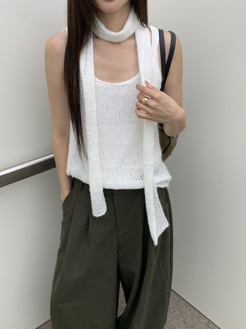 RIVER RAIN韓國代購女裝新款推薦真品熱賣吊帶背心含圍巾RIVER RAIN吊帶/背心