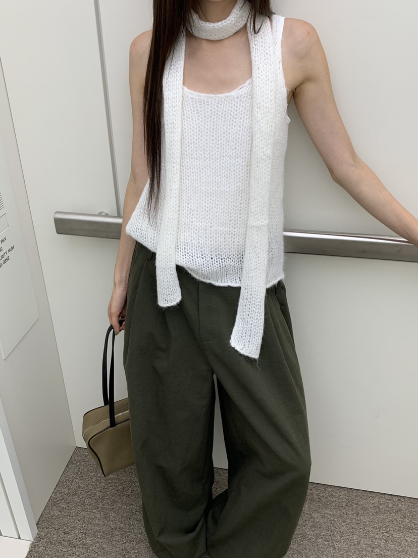 RIVER RAIN韓國代購女裝新款推薦真品熱賣吊帶背心含圍巾RIVER RAIN吊帶/背心