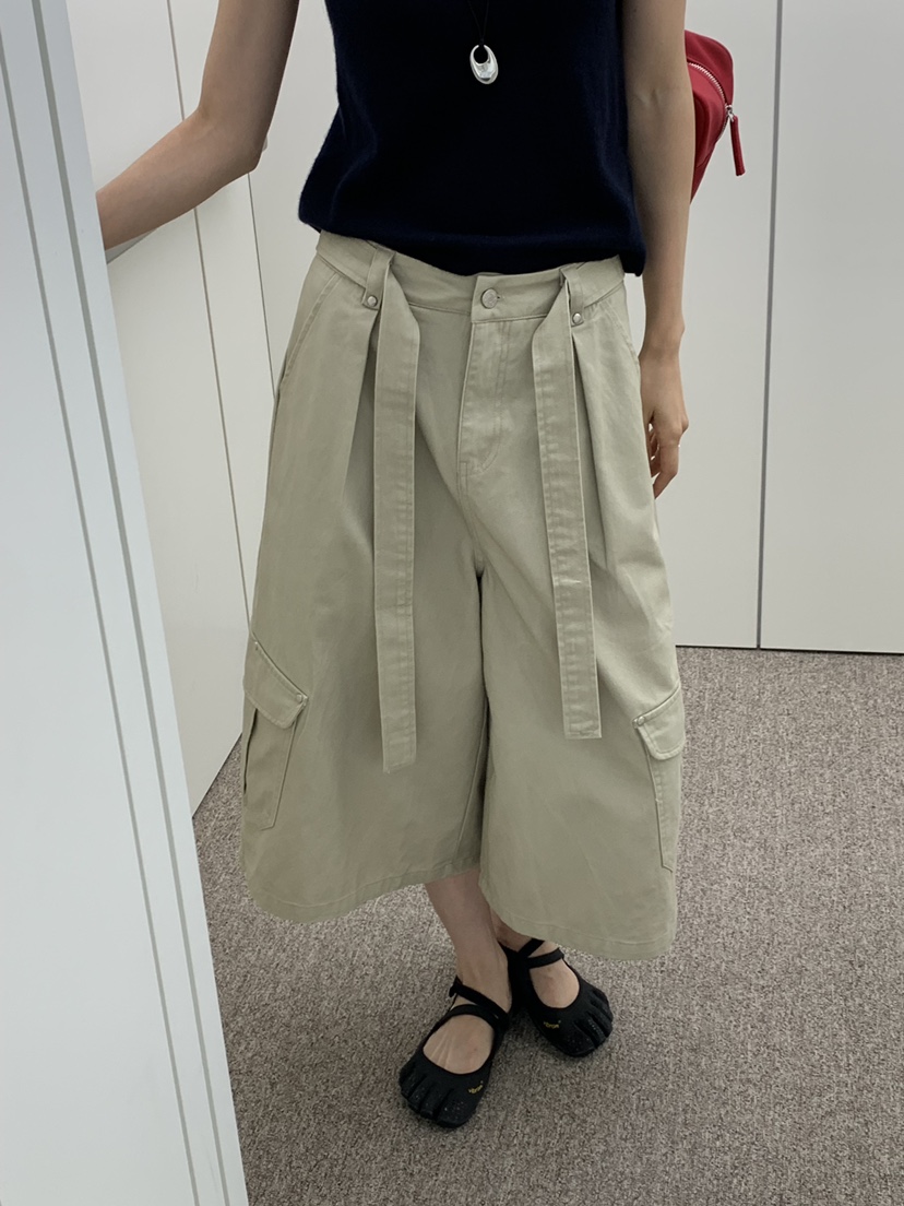 RIVER RAIN東大門實拍女士新款推薦休閑熱賣時尚短褲含腰帶RIVER RAIN短褲