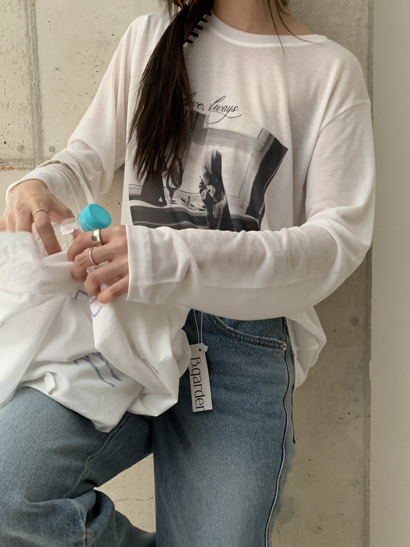 B_GARDER東大門實拍女裝新品休閑時尚推薦真品熱賣長袖T恤B.GARDER長袖T恤