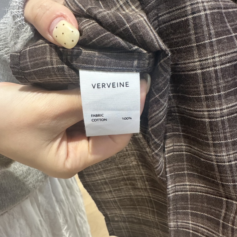 VERVEINE東大門直郵女裝新品人氣休閑熱賣襯衫蕾絲衫格子VERVEINE襯衫/蕾絲衫