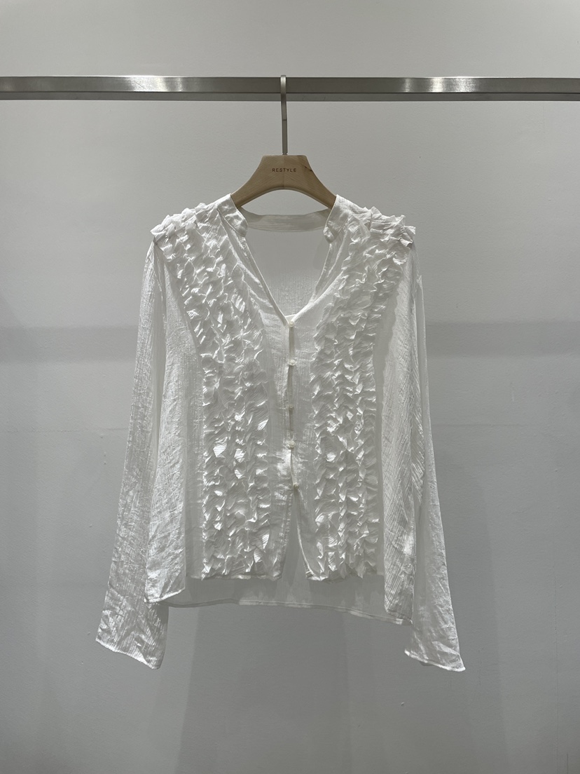 RE STYLE-Q韓國代購女裝新款推薦真品休閑熱賣襯衫蕾絲衫RE STYLE襯衫/蕾絲衫圖色1