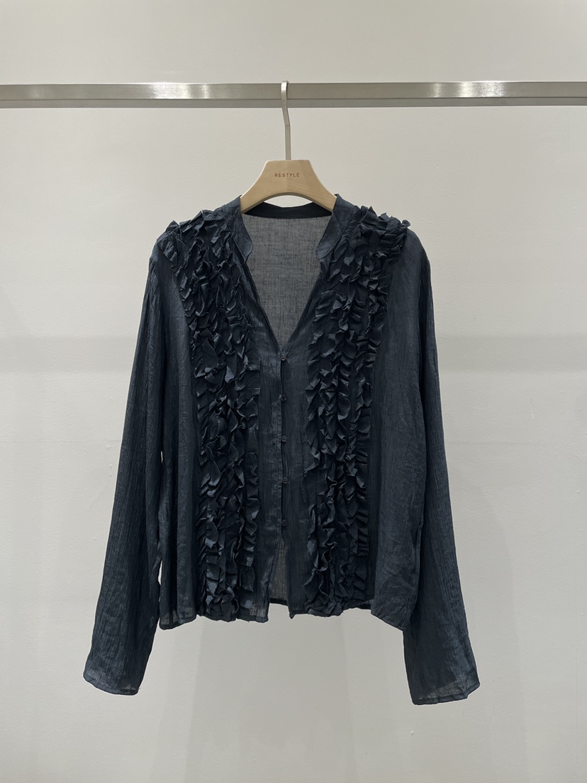 RE STYLE-Q韓國代購女裝新款推薦真品休閑熱賣襯衫蕾絲衫RE STYLE襯衫/蕾絲衫圖色2