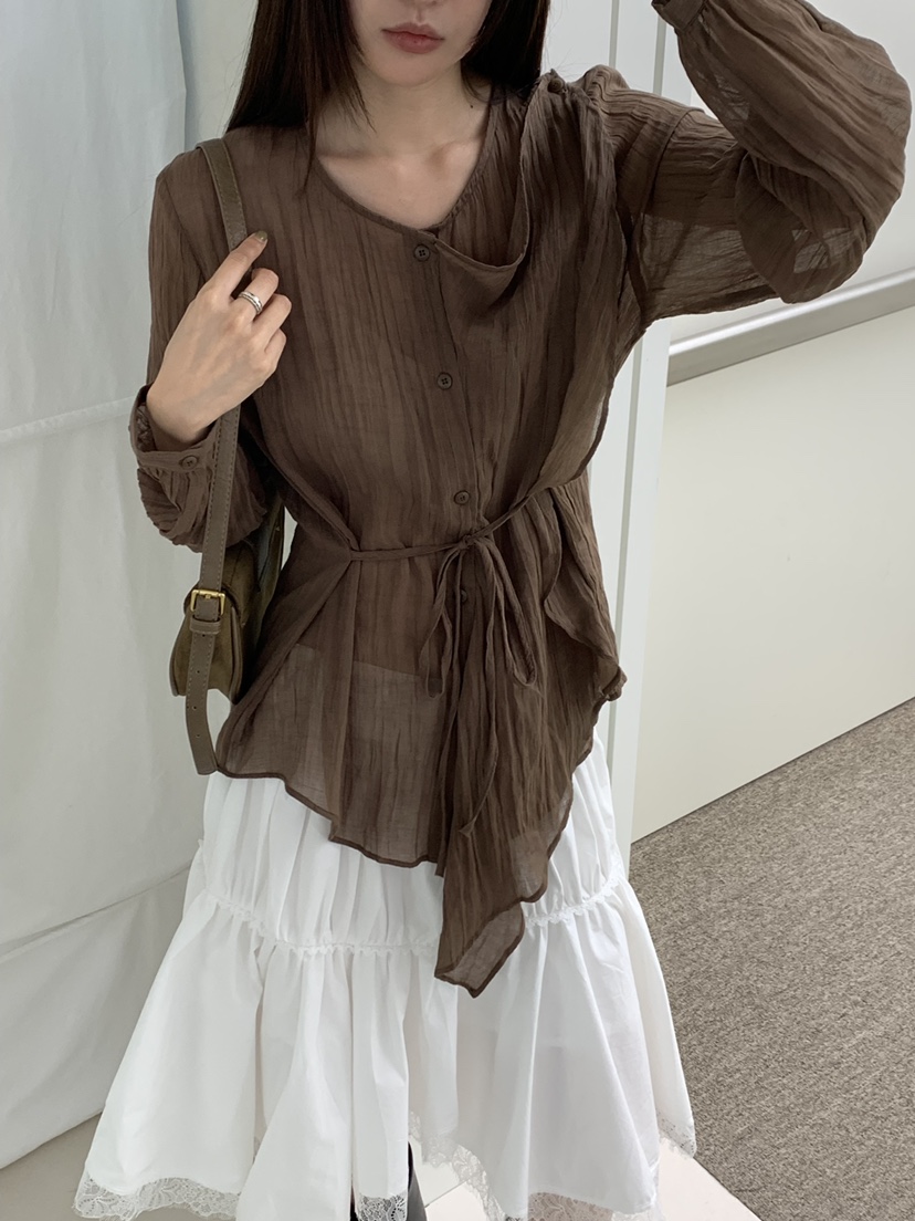 RIVER RAIN東大門實拍女裝新款熱賣真品推薦人氣襯衫蕾絲衫RIVER RAIN襯衫/蕾絲衫