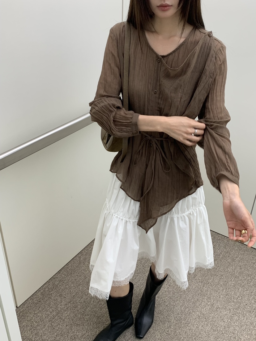RIVER RAIN東大門實拍女裝新款熱賣真品推薦人氣襯衫蕾絲衫RIVER RAIN襯衫/蕾絲衫