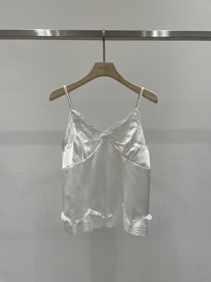 RE STYLE-Q韓國直郵女士新款真品推薦吊帶背心無袖緞面RE STYLE吊帶/背心圖色1