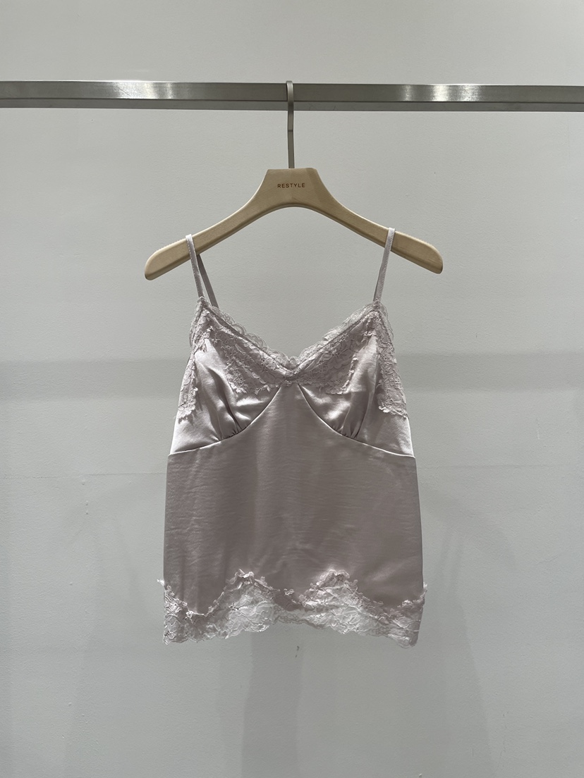 RE STYLE-Q韓國直郵女士新款真品推薦吊帶背心無袖緞面RE STYLE吊帶/背心圖色2