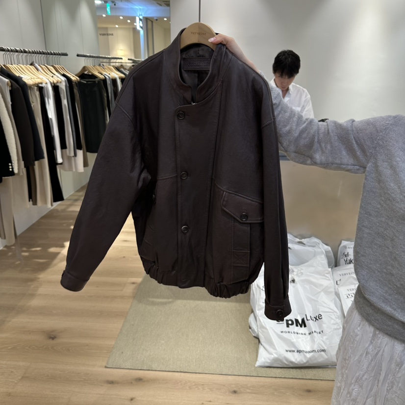VERVEINE東大門實拍女裝新款熱賣時尚推薦休閑人氣真品夾克VERVEINE夾克圖色1棕色