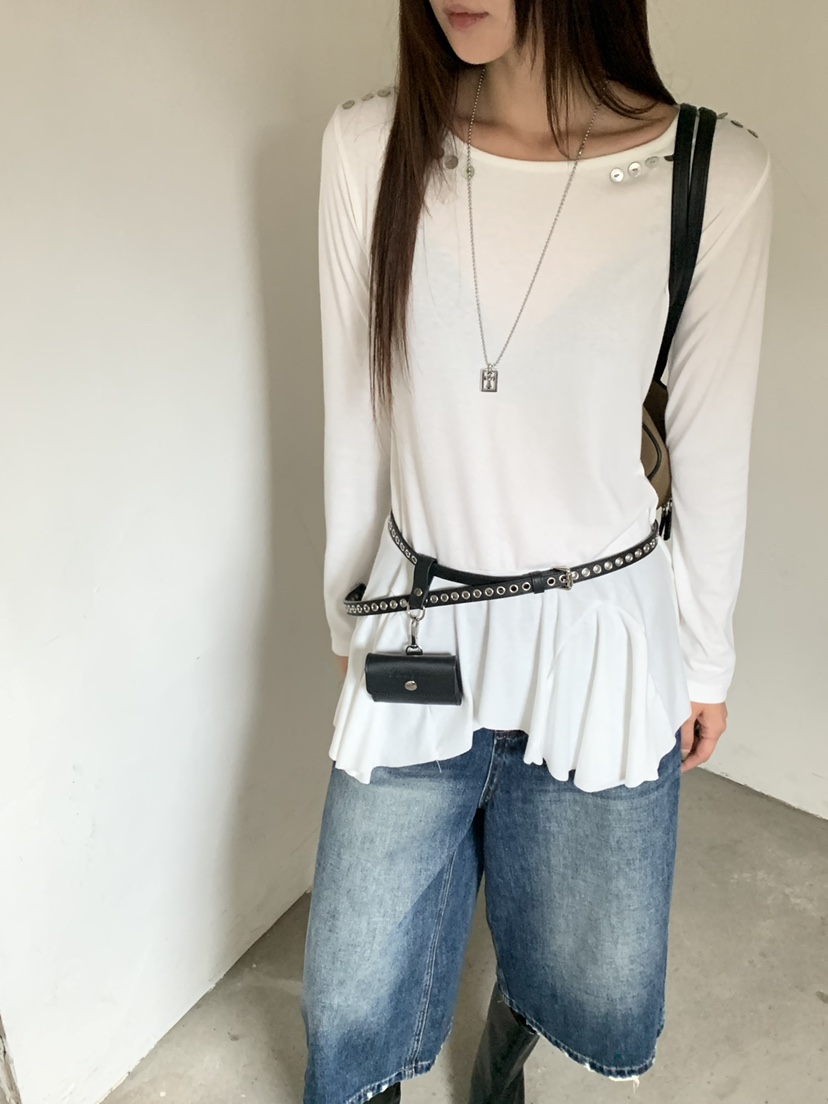 RIVER RAIN東大門直郵女裝新品熱賣時尚人氣休閑長袖T恤RIVER RAIN長袖T恤