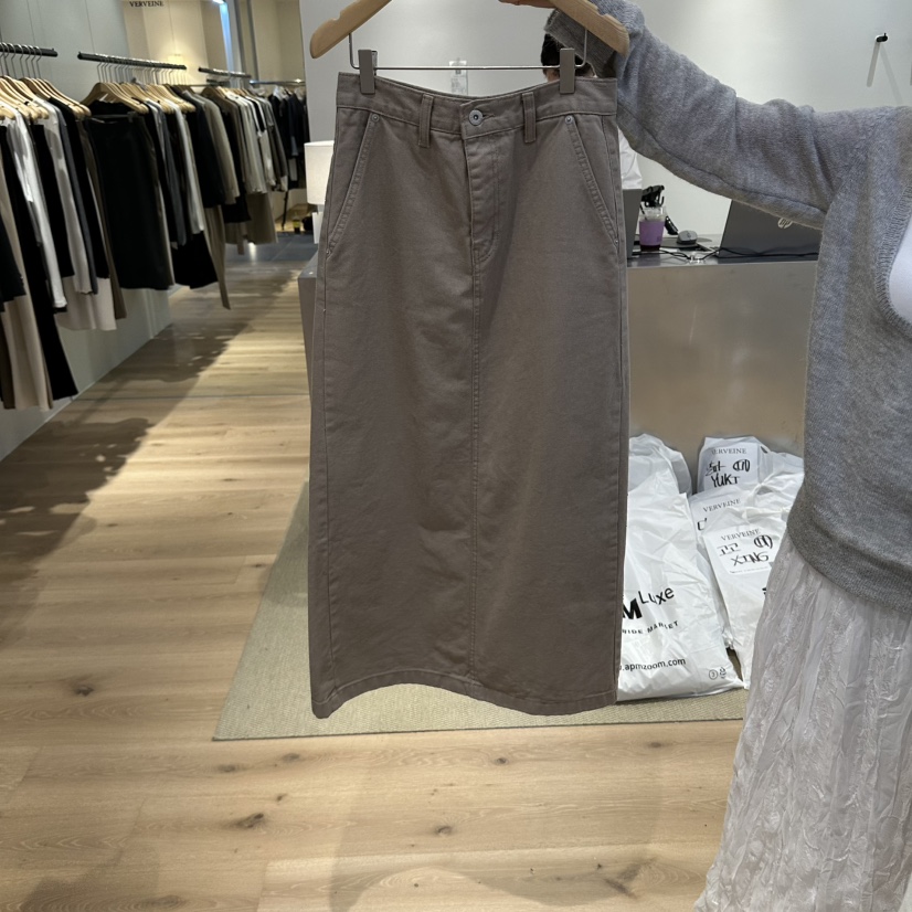 VERVEINE韓國直郵女裝新品時尚休閑真品半身裙中短裙復古VERVEINE半身裙/中短裙圖色2