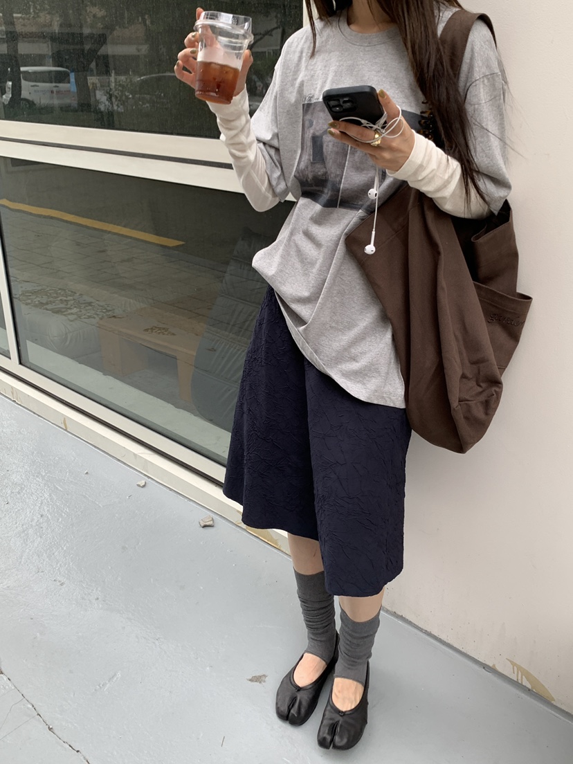 B_GARDER韓國代購女士新品人氣休閑時尚半身裙中短裙褶皺B.GARDER半身裙/中短裙