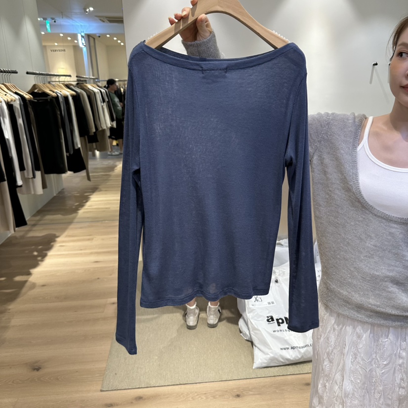 VERVEINE東大門實拍女裝新品時尚真品熱賣休閑推薦長袖T恤VERVEINE長袖T恤