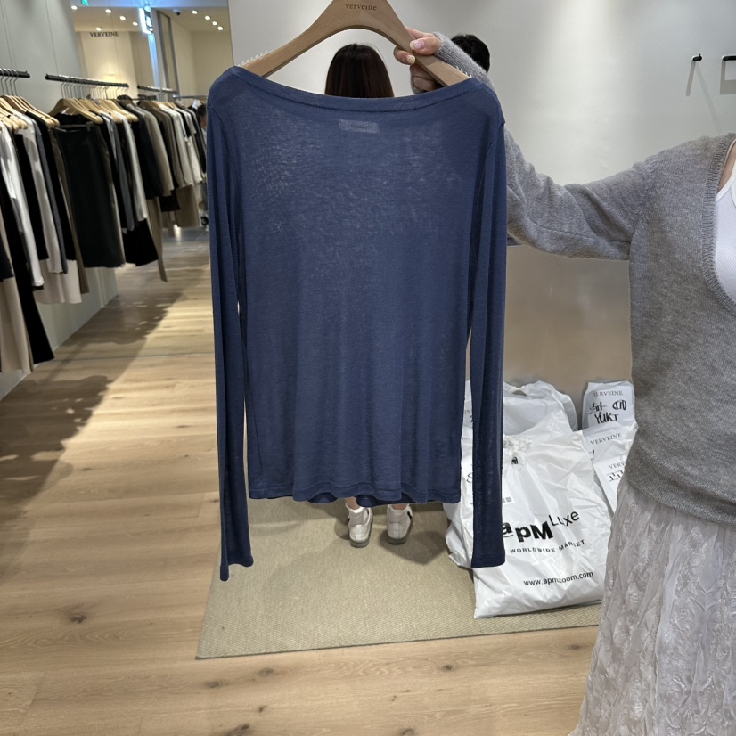 VERVEINE東大門實拍女裝新品時尚真品熱賣休閑推薦長袖T恤VERVEINE長袖T恤圖色3