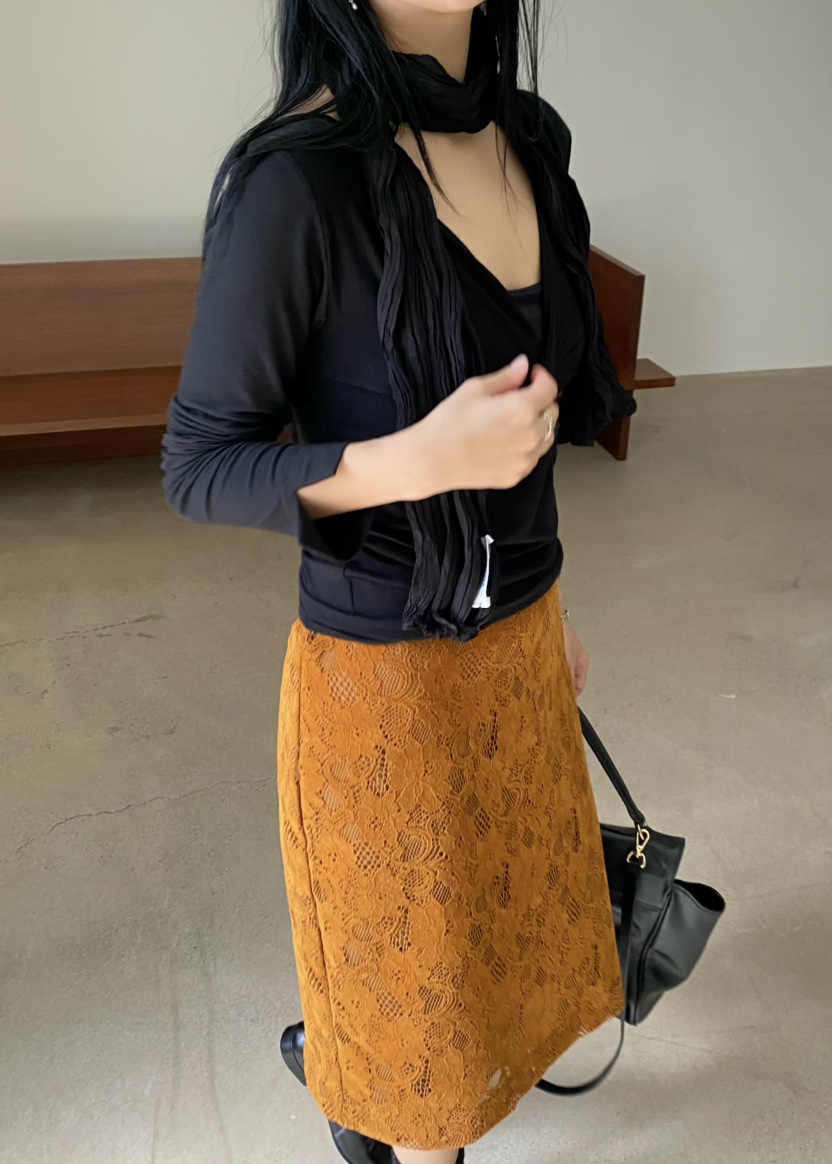OUPPT韓國直郵女士新款時尚推薦休閑長袖T恤不含圍巾扭曲OUPPT長袖T恤