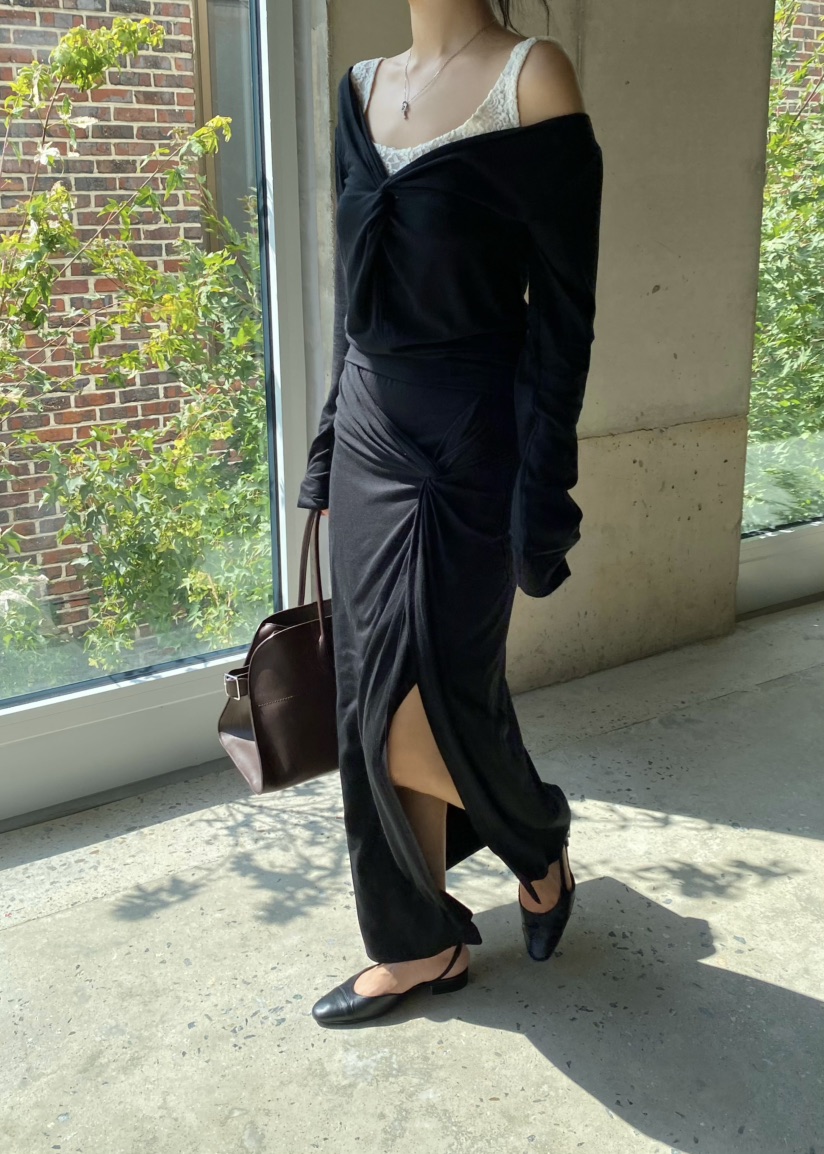 OUPPT韓國直郵女士新款時尚推薦休閑長袖T恤不含圍巾扭曲OUPPT長袖T恤