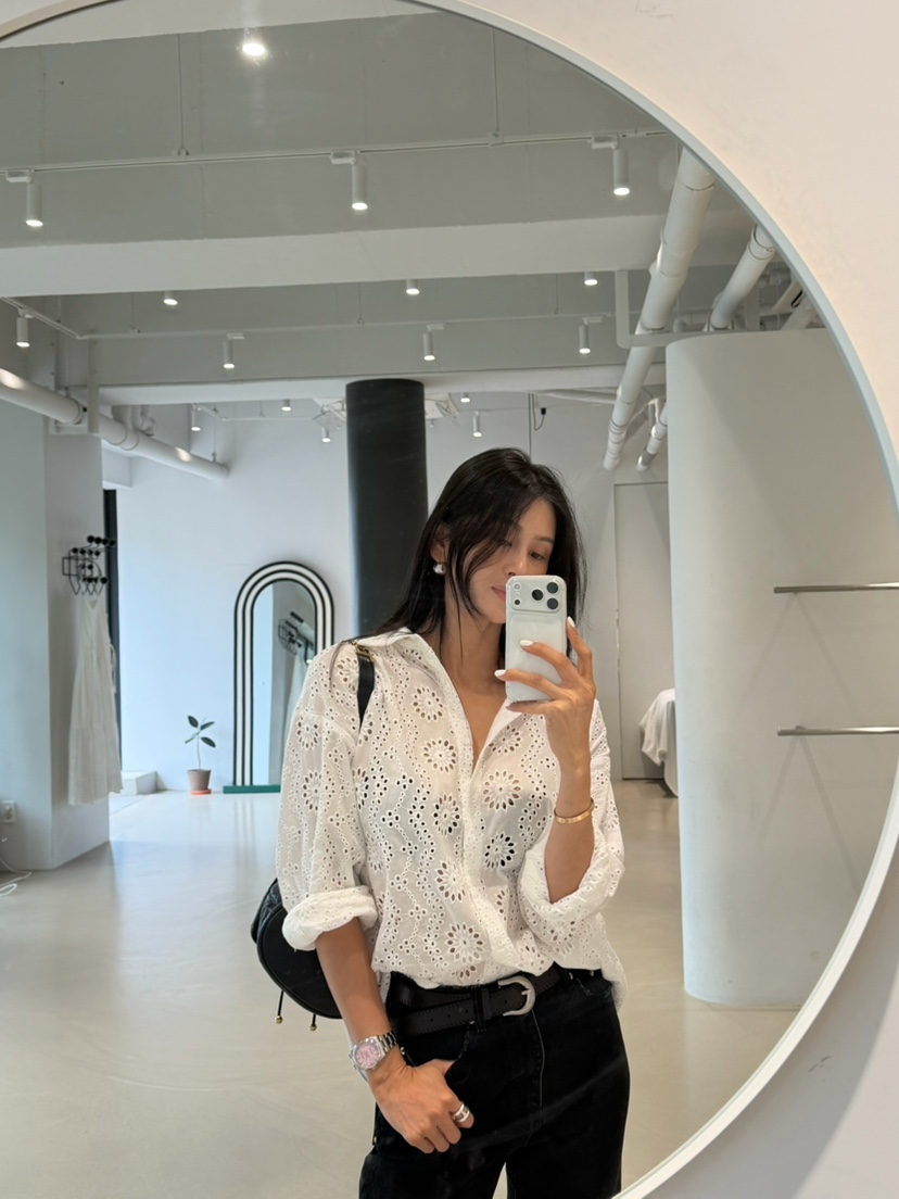 XPARTY韓國代購女裝新品人氣真品時尚熱賣休閑襯衫蕾絲衫XPARTY襯衫/蕾絲衫