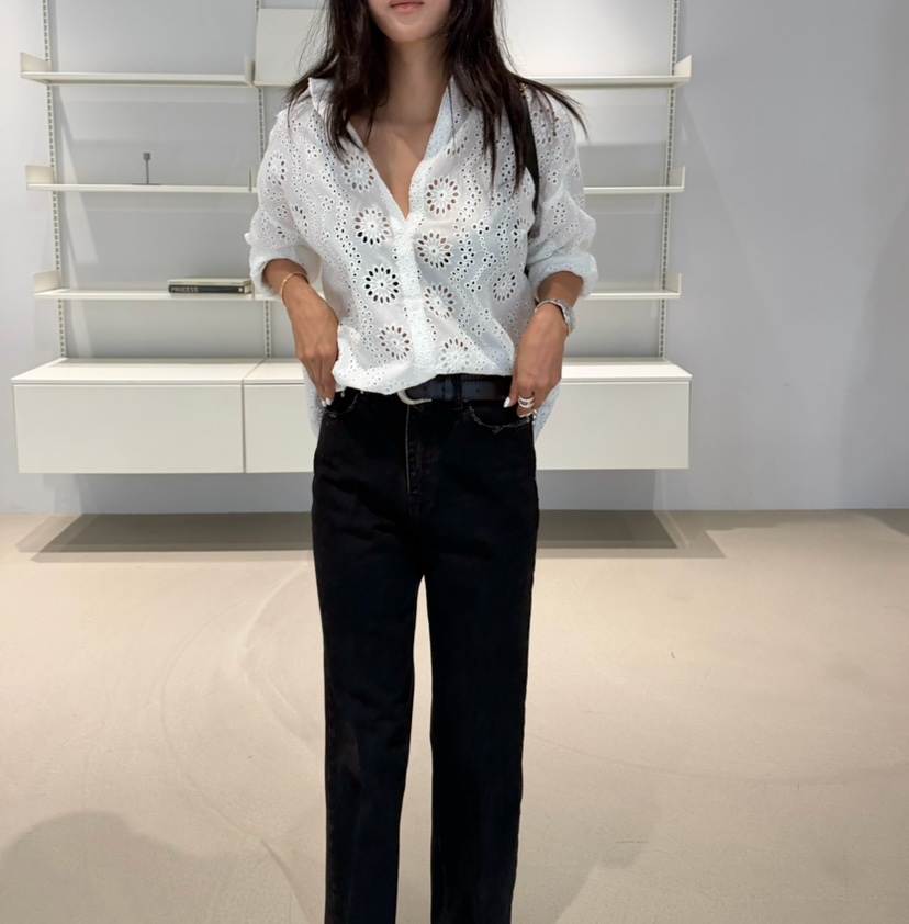 XPARTY韓國代購女裝新品人氣真品時尚熱賣休閑襯衫蕾絲衫XPARTY襯衫/蕾絲衫