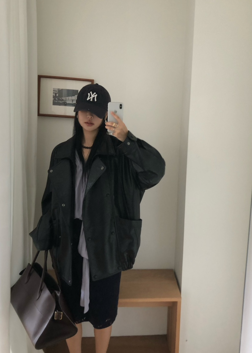 OUPPT韓國代購女士新品真品休閑時尚人氣熱賣推薦皮衣OUPPT皮衣