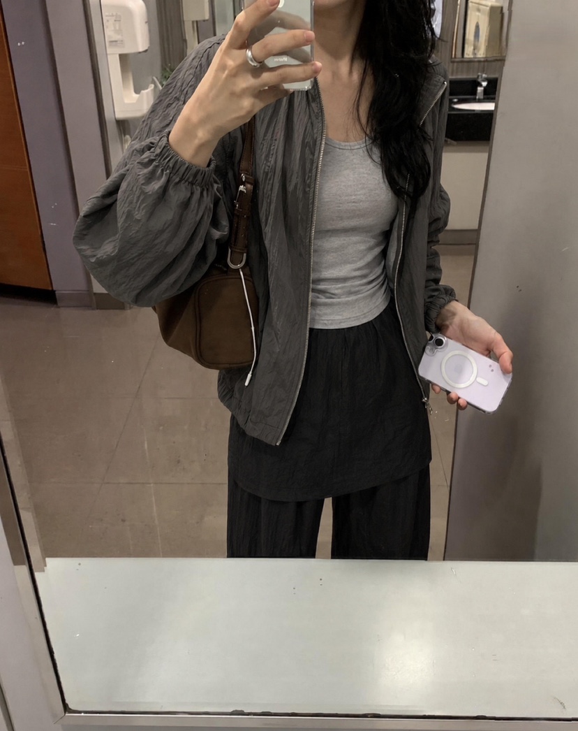 ONDO-P韓國代購女士新品時尚休閑熱賣推薦人氣真品夾克褶皺ONDO-P夾克