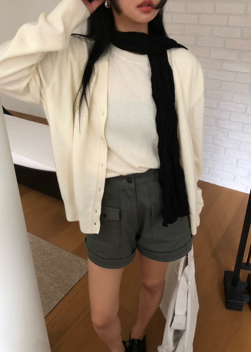 OUPPT東大門直郵女裝新款休閑時尚熱賣針織衫不含圍巾開衫OUPPT針織衫圖色2