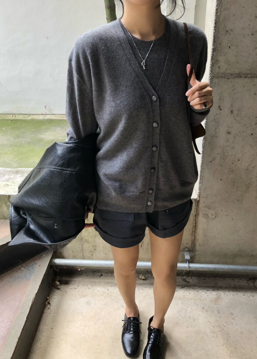 OUPPT東大門直郵女裝新款休閑時尚熱賣針織衫不含圍巾開衫OUPPT針織衫圖色3