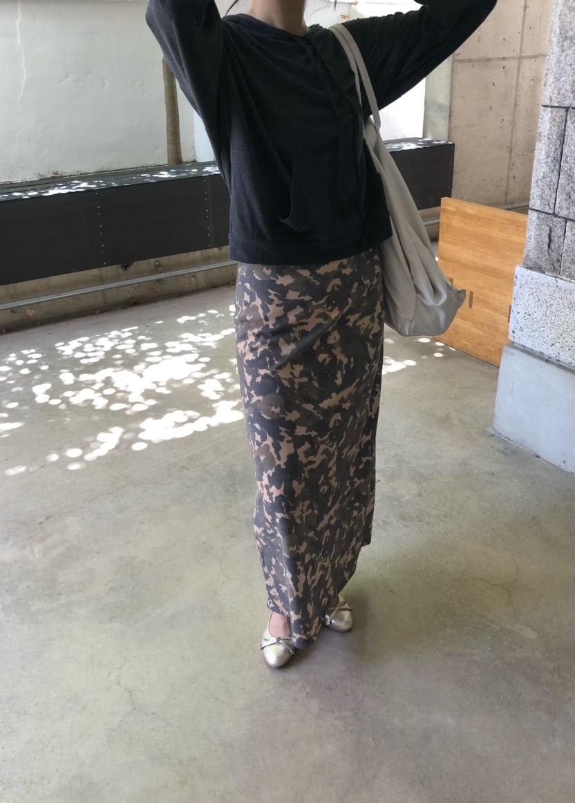 OUPPT韓國代購女士新款推薦人氣時尚熱賣休閑真品長裙迷彩OUPPT長裙