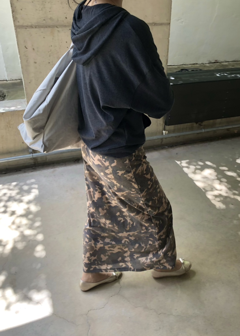 OUPPT韓國代購女士新款推薦人氣時尚熱賣休閑真品長裙迷彩OUPPT長裙
