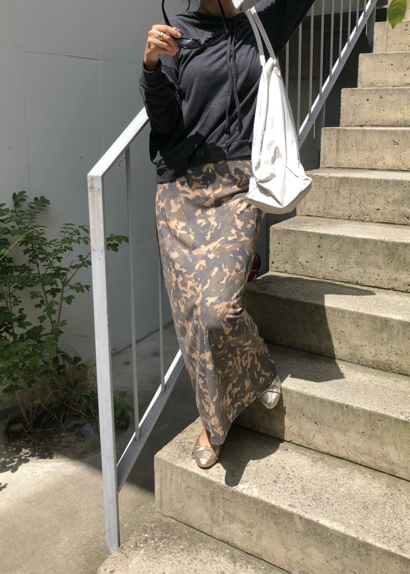 OUPPT韓國代購女士新款推薦人氣時尚熱賣休閑真品長裙迷彩OUPPT長裙圖色2