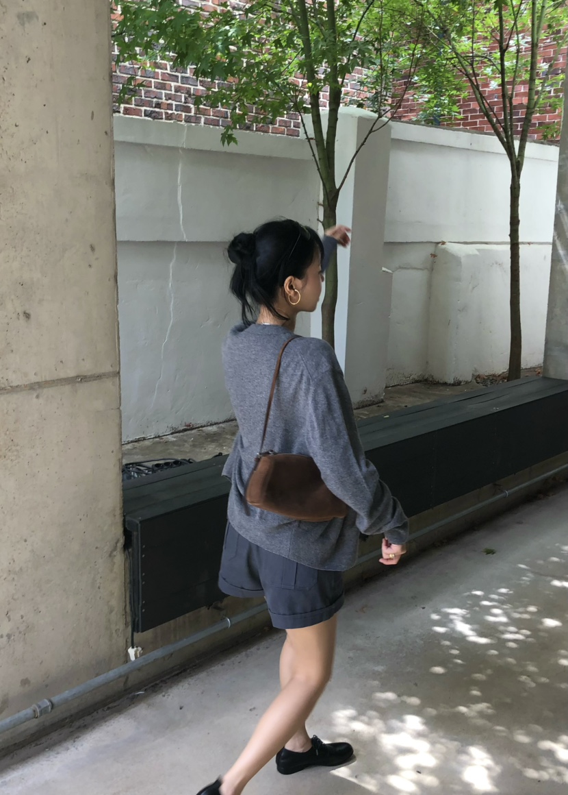 OUPPT東大門實拍女裝新款熱賣真品推薦短褲不含腰帶斜紋布OUPPT短褲