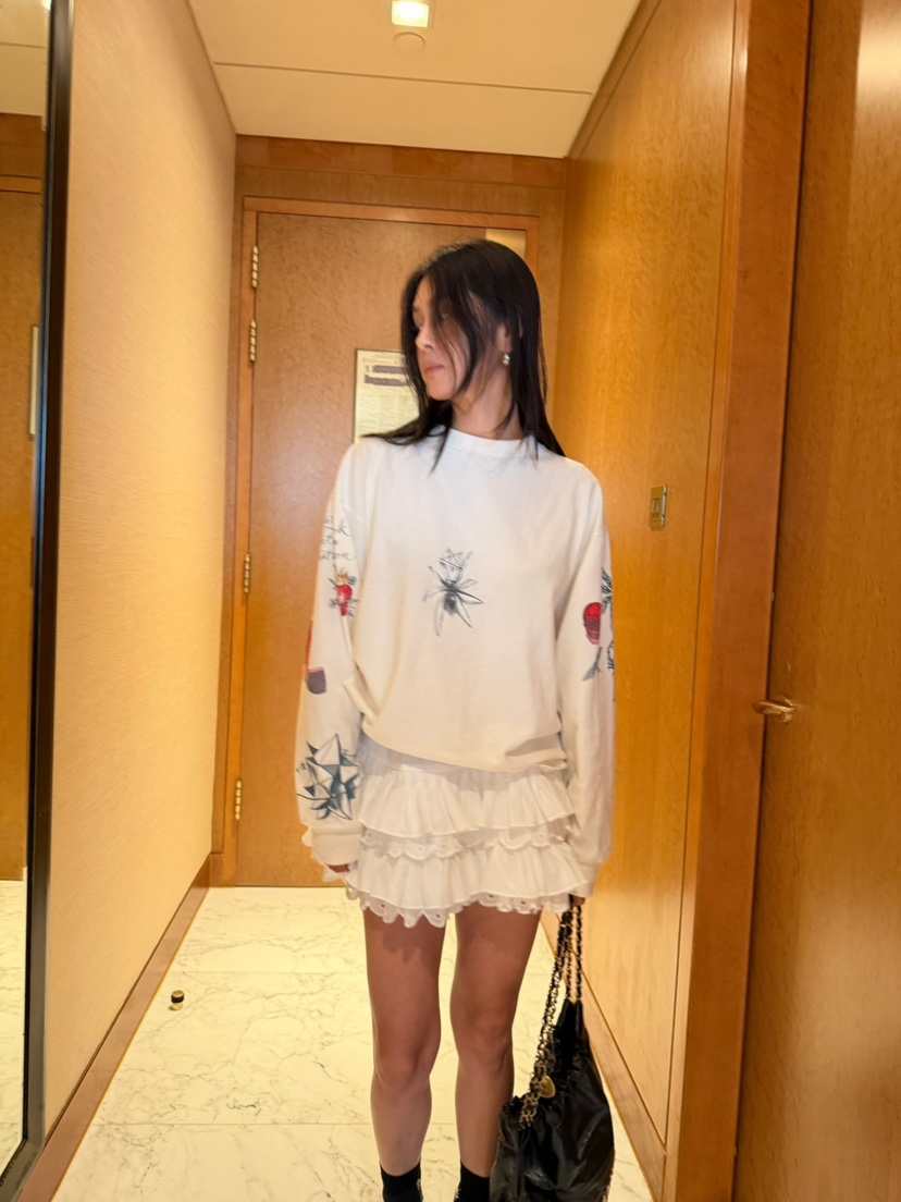 XPARTY韓國代購女裝新品熱賣時尚休閑推薦真品人氣長袖T恤XPARTY長袖T恤圖色1
