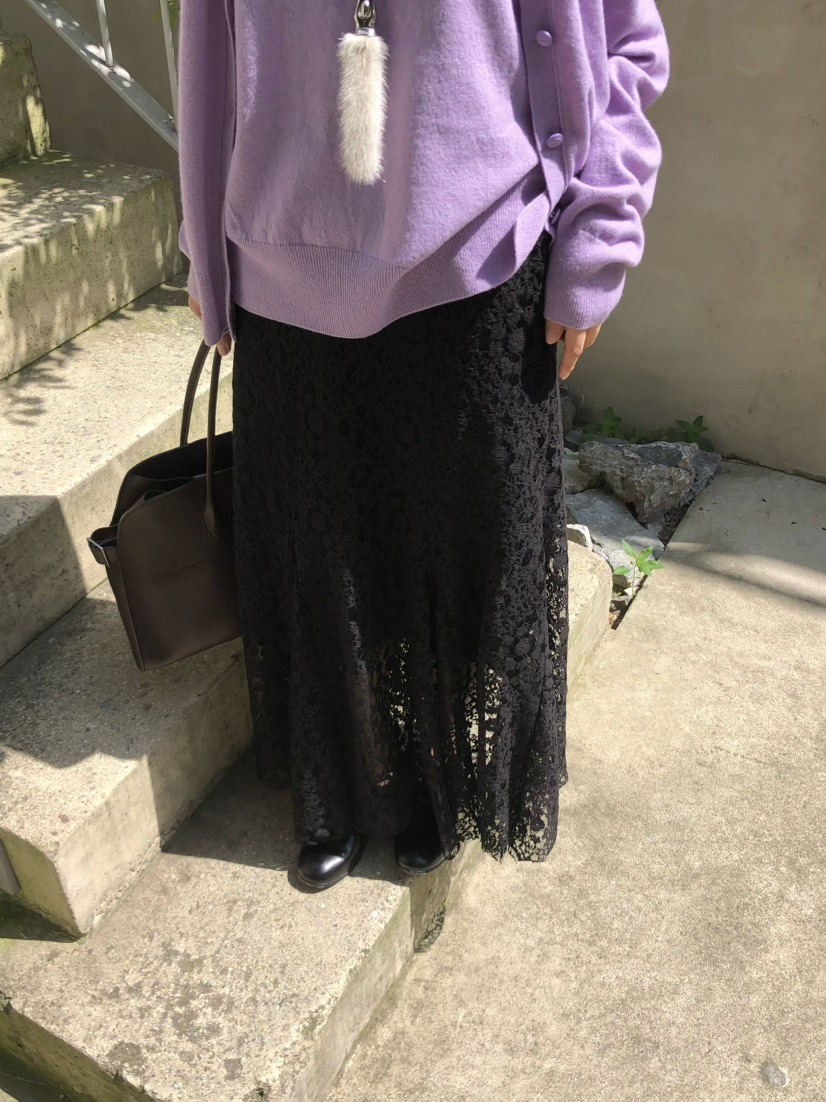 OUPPT韓國代購女裝新品人氣真品時尚休閑推薦熱賣長裙蕾絲OUPPT長裙
