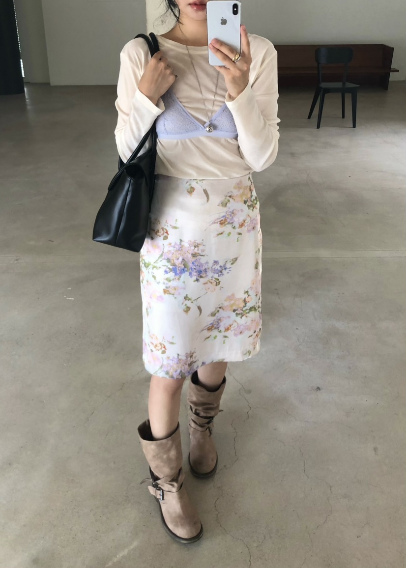 OUPPT韓國代購女裝新品時尚人氣真品休閑熱賣半身裙中短裙OUPPT半身裙/中短裙圖色1