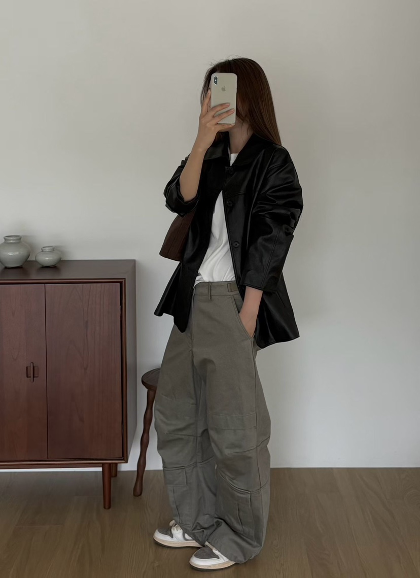 BINUS東大門實拍女裝新品熱賣人氣時尚休閑推薦真品皮衣BINUS皮衣