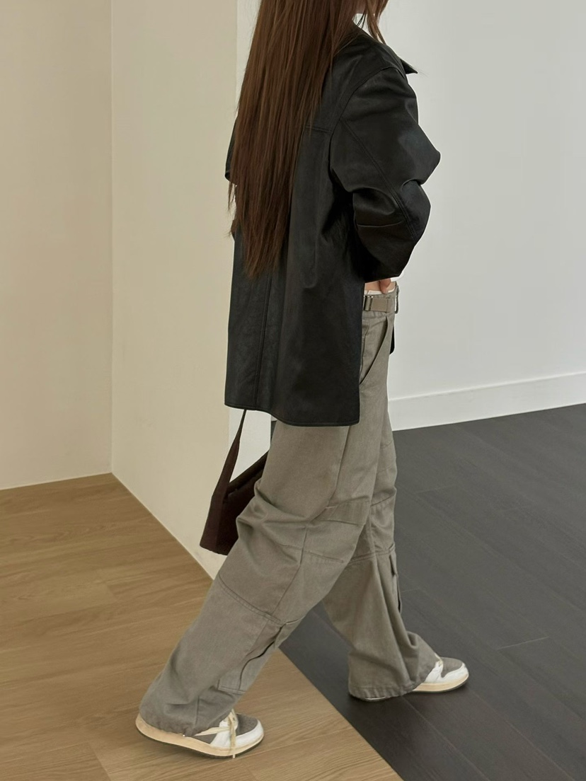 BINUS東大門實拍女裝新品熱賣人氣時尚休閑推薦真品皮衣BINUS皮衣