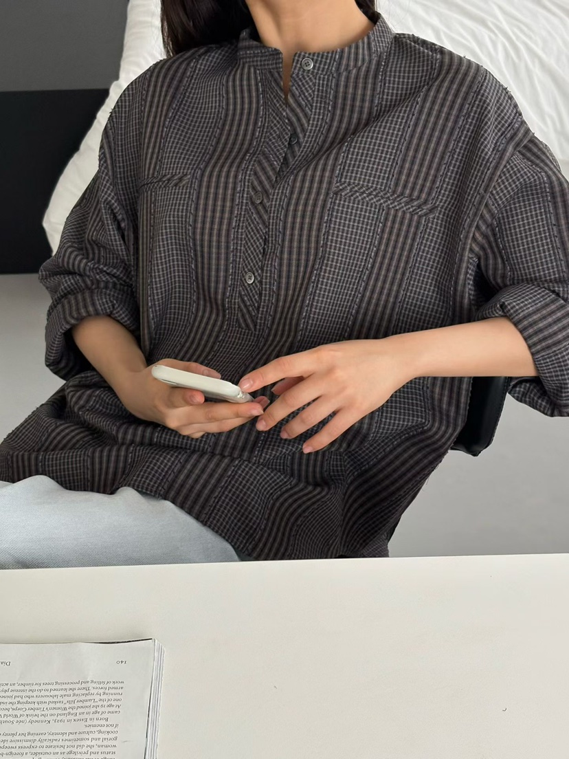 BINUS東大門實拍女士新品人氣時尚推薦休閑真品襯衫蕾絲衫BINUS襯衫/蕾絲衫