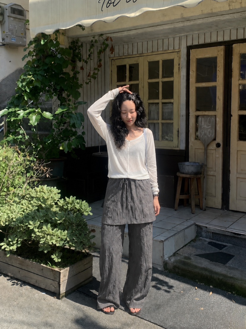 ONDO-P韓國直郵女裝新款休閑人氣推薦真品熱賣時尚裙褲褶皺ONDO-P裙褲