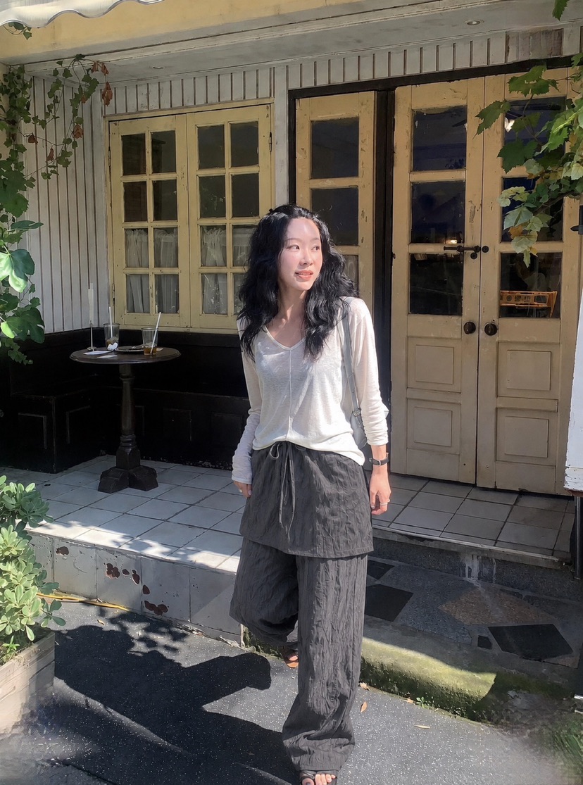ONDO-P韓國直郵女裝新款休閑人氣推薦真品熱賣時尚裙褲褶皺ONDO-P裙褲