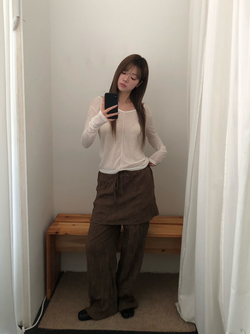 ONDO-P韓國直郵女裝新款休閑人氣推薦真品熱賣時尚裙褲褶皺ONDO-P裙褲