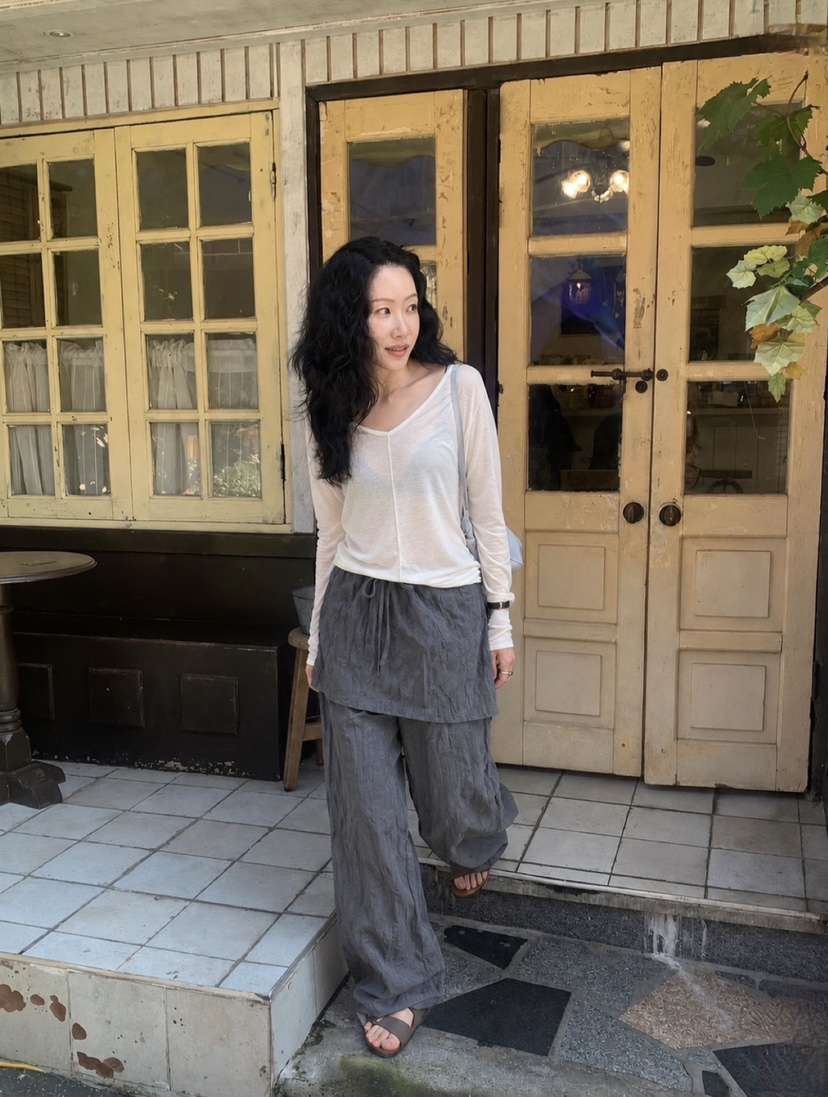 ONDO-P韓國直郵女裝新款休閑人氣推薦真品熱賣時尚裙褲褶皺ONDO-P裙褲圖色3