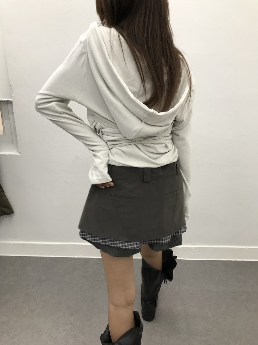 NEAR LEAP-P東大門代購女裝新品休閑推薦時尚長袖T恤褶皺NEAR LEAP/The N:L長袖T恤