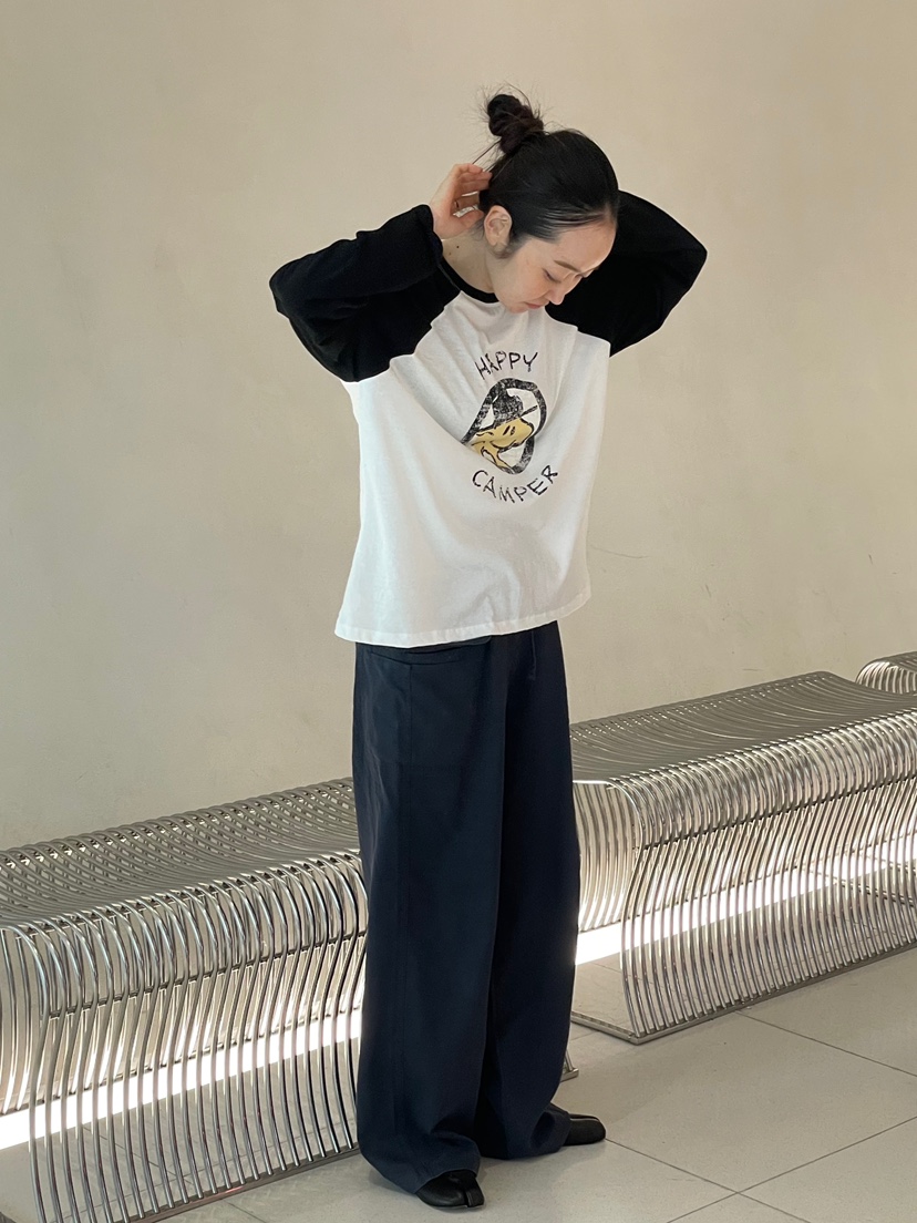 ONDO-P韓國直郵女裝新品時尚推薦人氣真品長袖T恤插肩袖ONDO-P長袖T恤