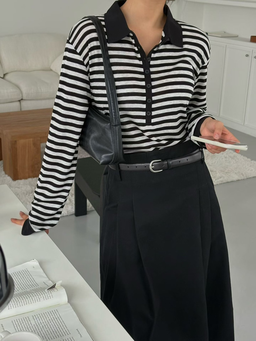 BINUS東大門實拍女士新款真品人氣推薦時尚熱賣休閑長袖T恤BINUS長袖T恤